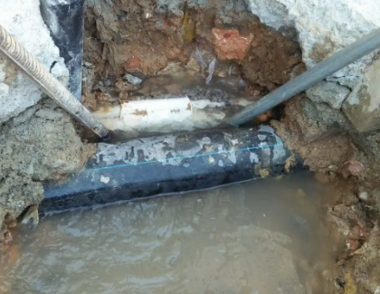 东安测漏水之水管漏水